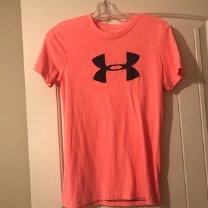 Pink under Armour short sleeve shirt